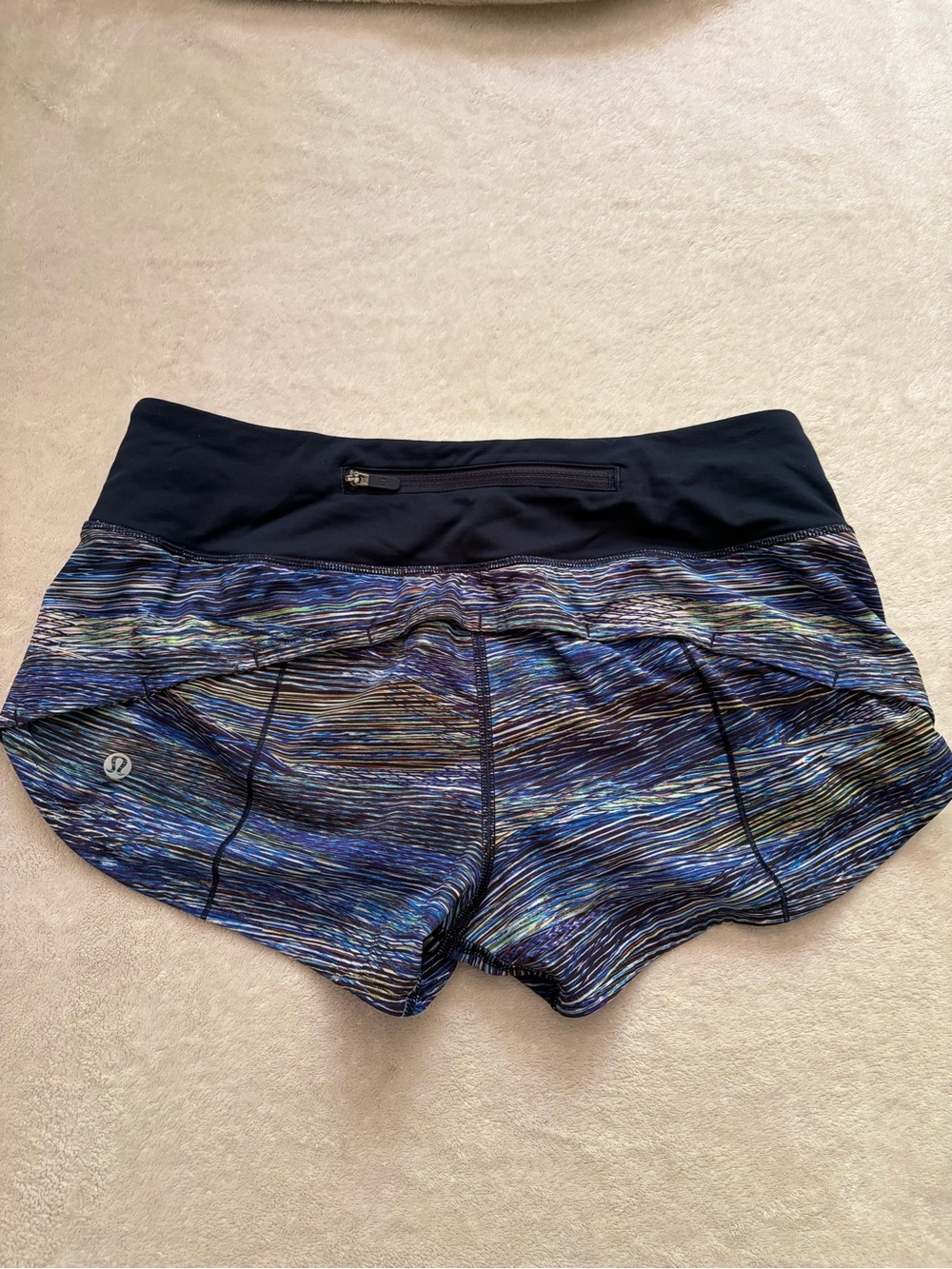 Lululemon Speed Up Stretchy Striped Patterned Athletic Shorts w7ar6r